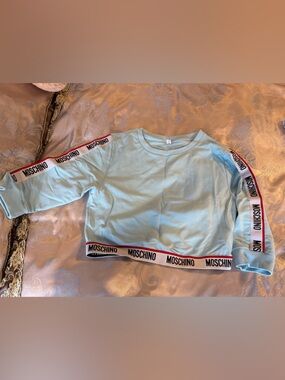 Moschino Pastel Blue Crewneck Sweatshirt